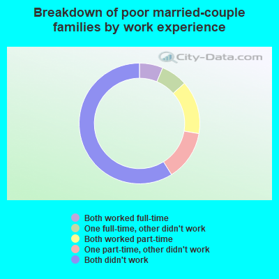 Breakdown of poor married-couple families by work experience